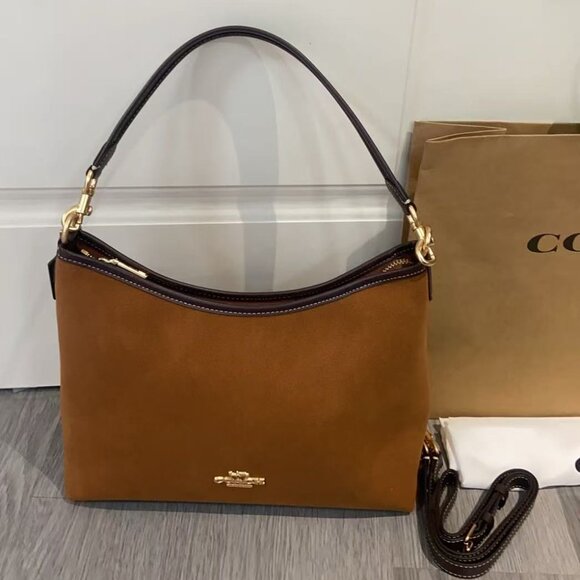 Coach Vintage Brown Mini Suede Bag, Size 31*23.5*10.5 cm - Picture 1 of 9